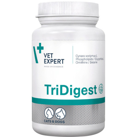 Пищевая добавка для кошек и собак VetExpert TriDigest для поддержания здоровья пищеварения 40 таблеток