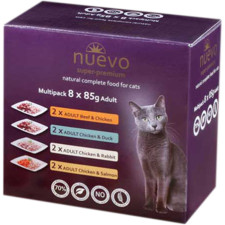 Мультибокс пауч влажного корма для кошек Nuevo Adult микс 85 г х 8 шт mini slide 1