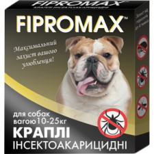 Краплі FIPROMAX для середніх собак вагою 10-25 кг, 2 піпетки mini slide 1