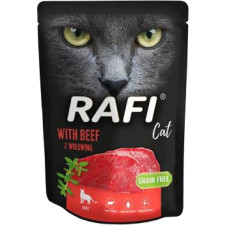 Вологий корм для дорослих кішок Dolina Noteci RAFI Cat пауч з яловичиною 300 г mini slide 1