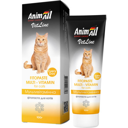 Фитопаста AnimAll VetLine мультивитаминная для котов 100 г