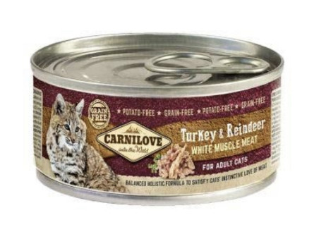 Консерва для кошек Carnilove Cat k с мясом северного оленя 100 г slide 1