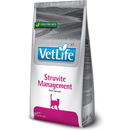 Сухой лечебный корм для кошек Farmina Vet Life Management Struvite диет. питание, для лечения и профилактики рецидивов струвитных уролитов, 400 г