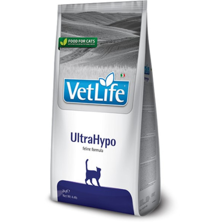Сухой лечебный корм для кошек Farmina Vet Life UltraHypo диет. питание, при пищевой аллергии, 400 г