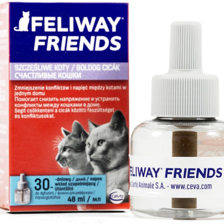 Успокаивающее средство Ceva Feliway Friends (Феливей Френдс) для кошек во время стресса при содержании нескольких кошек в помещении 48 мл