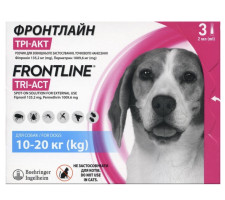 Краплі протипаразитарні Boehringer Ingelheim Фронтлайн ТРІ-АКТ для собак 10-20 кг (M) 3х2 мл (3661103046813/3661103046134) mini slide 1