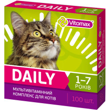 Мультивитаминный комплекс Daily для котов таблетки 100 шт (DAY102) mini slide 1