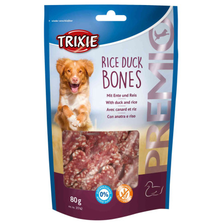 Лакомство для собак Trixie 31742 Premio Rice Duck Bones рис/утка 80 г