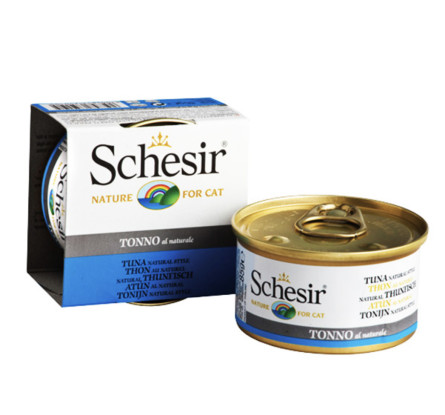 Вологий корм для кішок Schesir Tuna Natural Style зі смаком тунця у власному соку 85 г