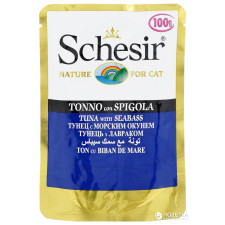 Вологий корм для кішок Schesir Tuna Seabass з тунцем і окунем 100 г mini slide 1