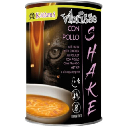 Коктейль для котят Croci VIBRISSE SHAKE курица + ОМЕГА 3, 135 г