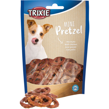 Ласощі для собак Trixie Mini Pretzels крендель з куркою 100 г