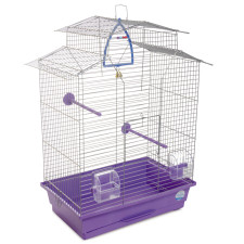Клітка для птахів Природа Ізабель-2 52 x 65 x 30 см Хром/фіолетова mini slide 1