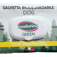 Вологі біорозкладані Серветки для собак Inodorina Green Lucidante з пантенолом 30 шт mini slide 1
