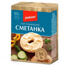 Сир плавлений Глобино Сметанка 55% 90г mini slide 1