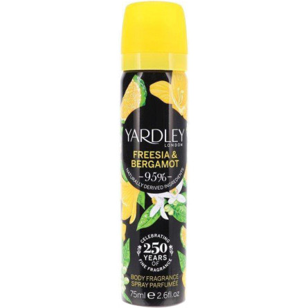 Парфюмированный дезодорант для женщин Yardley Freesia Bergamot Deodorising Body Spray 75 мл slide 1