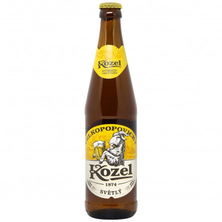 Пиво Velkopopovicky Kozel світле фільтроване пастеризоване 4% 0,45л slide 1