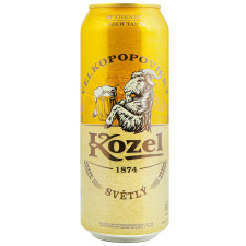Пиво Velkopopovicky Kozel светлое 4% 0,5л mini slide 1