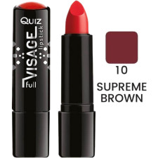 Помада Quiz Visage lipstick with Vitamin E Поживна 10 Supreme Brown 4.2 г mini slide 1