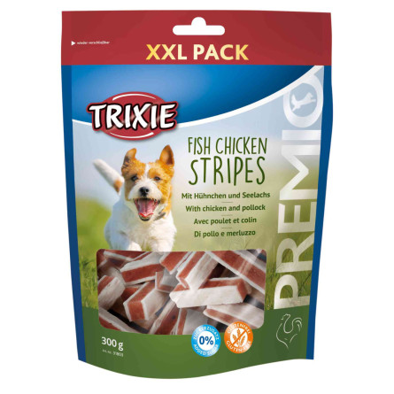 Лакомство для собак Trixie 31803 Premio Chicken and Pollock Stripes XXL палочки курица/лосось 300 г slide 1