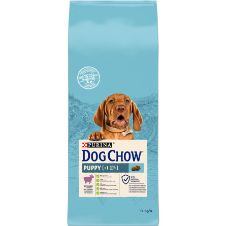 Сухой корм для щенков Dog Chow Puppy с ягненком 14 кг slide 1