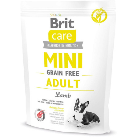 Сухий корм для дорослих собак мініатюрних порід Brit Care GF Mini Adult Lamb з ягням 400 г slide 1