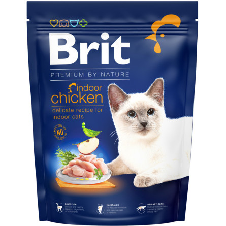Сухий корм для кішок, що мешкають у приміщенні Brit Premium by Nature Cat Indoor з куркою 300 г