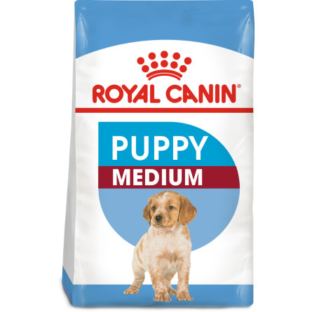 Сухий корм для цуценят середніх порід Royal Canin Medium Puppy до 12 місяців 15 кг (30031501/11421) (3182550402132/0262558402136) slide 1