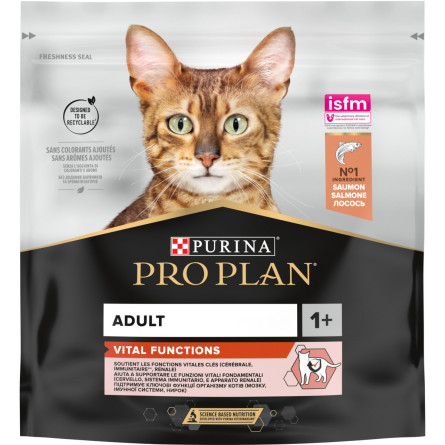 Сухий корм для дорослих котів Purina Pro Plan Adult 1+ Vital Functions з лососем 400 г