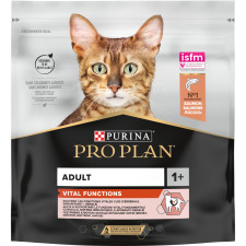 Сухий корм для дорослих котів Purina Pro Plan Adult 1+ Vital Functions з лососем 400 г mini slide 1