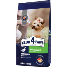 Повнораціонний сухий корм для собак Club 4 Paws Преміум для малих порід «З качкою» 14 кг mini slide 1