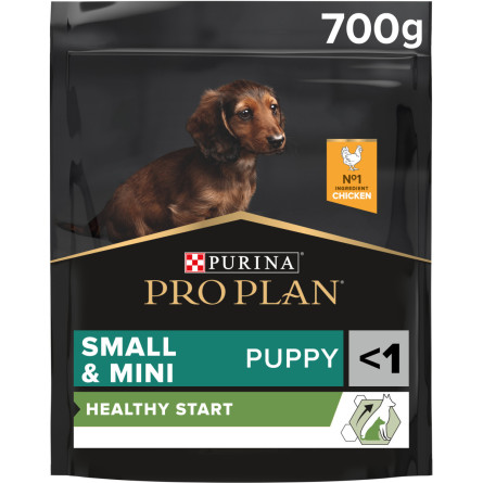 Сухой корм PRO PLAN Small Mini Puppy 1 Healthy Start для щенков мелких пород, с курицей 700 г
