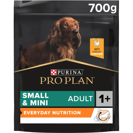 Сухий корм PRO PLAN Small&Mini Adult 1+ Everyday Nutrion для дорослих собак дрібних порід, з куркою 700 г slide 1