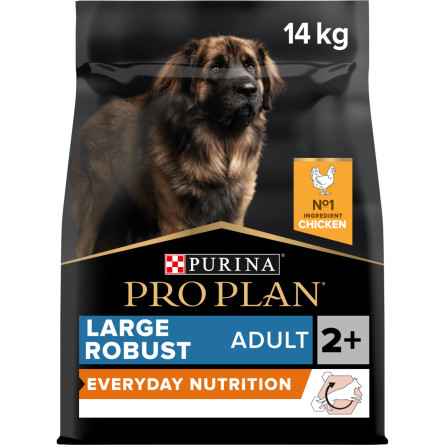 Сухой корм для взрослых собак больших пород Purina Pro Plan Large Robust Adult 2+ Everyday Nutrion с курицей 14 кг slide 1