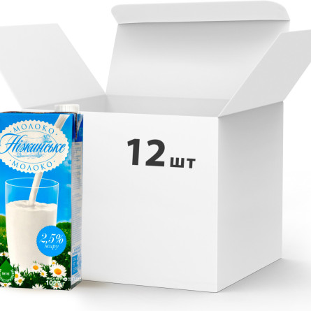 Упаковка молока ультрапастеризованого Ніжинське 2.5% 1027 г х 12 шт. slide 1