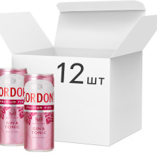 Упаковка алкогольного напою Gordon's Pink Gin-Tonic 6.4% 0.25 л х 12 шт mini slide 1