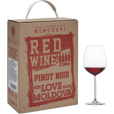 Вино Hincesti BAG IN BOX Піно Нуар червоне сухе 3 л 12% mini slide 1