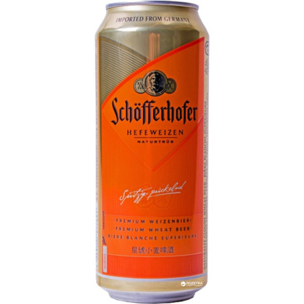 Упаковка пива Schofferhofer Hefeweizen світле нефільтроване 5% 0.5 л x 24 шт.
