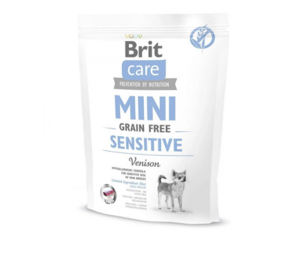 Сухой корм для взрослых собак миниатюрных пород с чувствительным пищеварением Brit Care Sensitive Grain Free 400 г