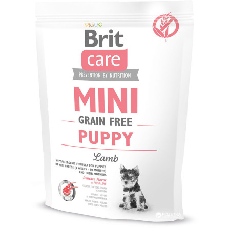 Сухой корм для щенков миниатюрных пород Brit Care Mini Grain Free Puppy 400 г slide 1