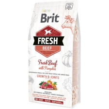 Сухий корм для цуценят та юніорів великих порід собак Brit Fresh Growth Joints з яловичиною та гарбузом 2.5 кг mini slide 1
