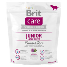 Сухий корм для цуценят і молодих собак великих порід Brit Care Junior Large Breed Lamb Rice 1 кг mini slide 1