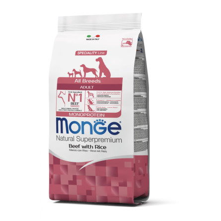 Сухий корм для собак Monge Dog All breeds Adult яловичина з рисом 2.5 кг