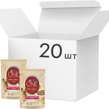Упаковка вологого корму для собак Purina One Mini Weight Control з індичкою, морквою та горохом у підливі 20 шт. по 100 г mini slide 1