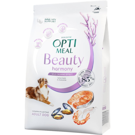 Беззерновий сухий повнораціонний корм для дорослих собак Optimeal Beauty Harmony на основі морепродуктів 1.5 кг