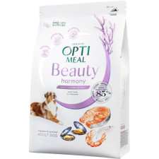 Беззерновий сухий повнораціонний корм для дорослих собак Optimeal Beauty Harmony на основі морепродуктів 1.5 кг mini slide 1
