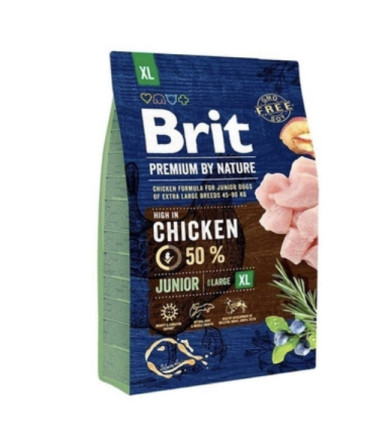 Сухой корм для щенков и молодых собак гигантских пород Brit Premium Junior XL со вкусом курицы 3 кг slide 1