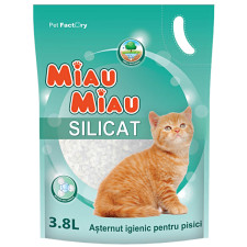 Наповнювач для котячого туалету Miau Miau силікагелевий 3.8 л mini slide 1