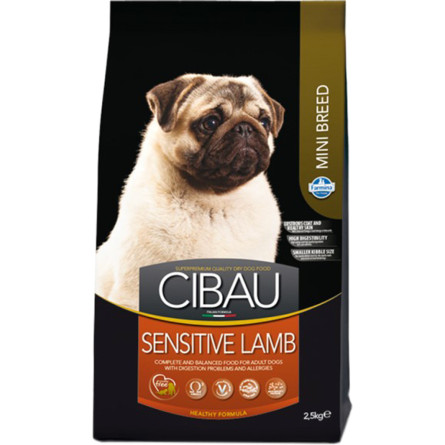 Сухой корм для собак Farmina Cibau Sensitive Adult Mini с чувствительным пищеварением с ягненком 2.5 кг