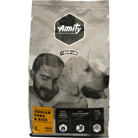 Сухой корм для собак Amity Iberiab Pork&Rice диетический с иберийской свининой и рисом 3 кг